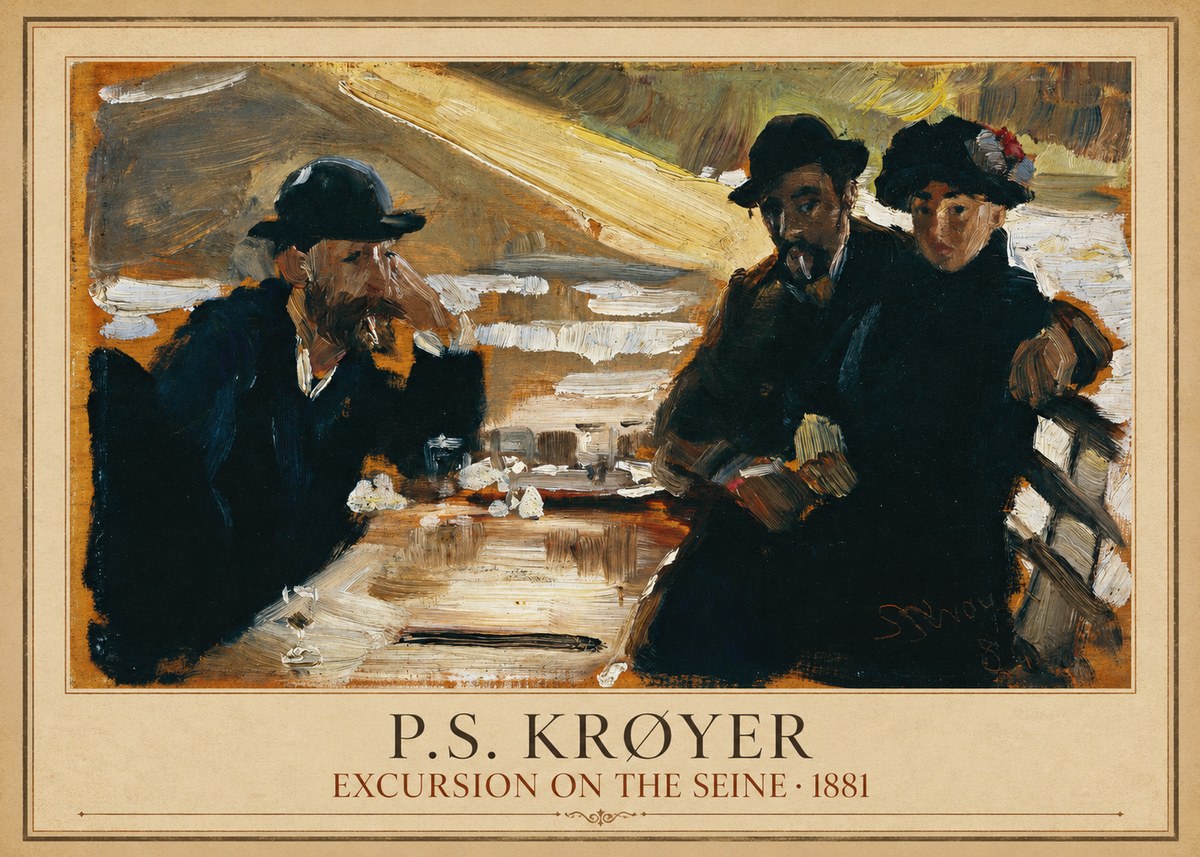 P.S. Krøyer Excursion on the Seine No4 - Juliste