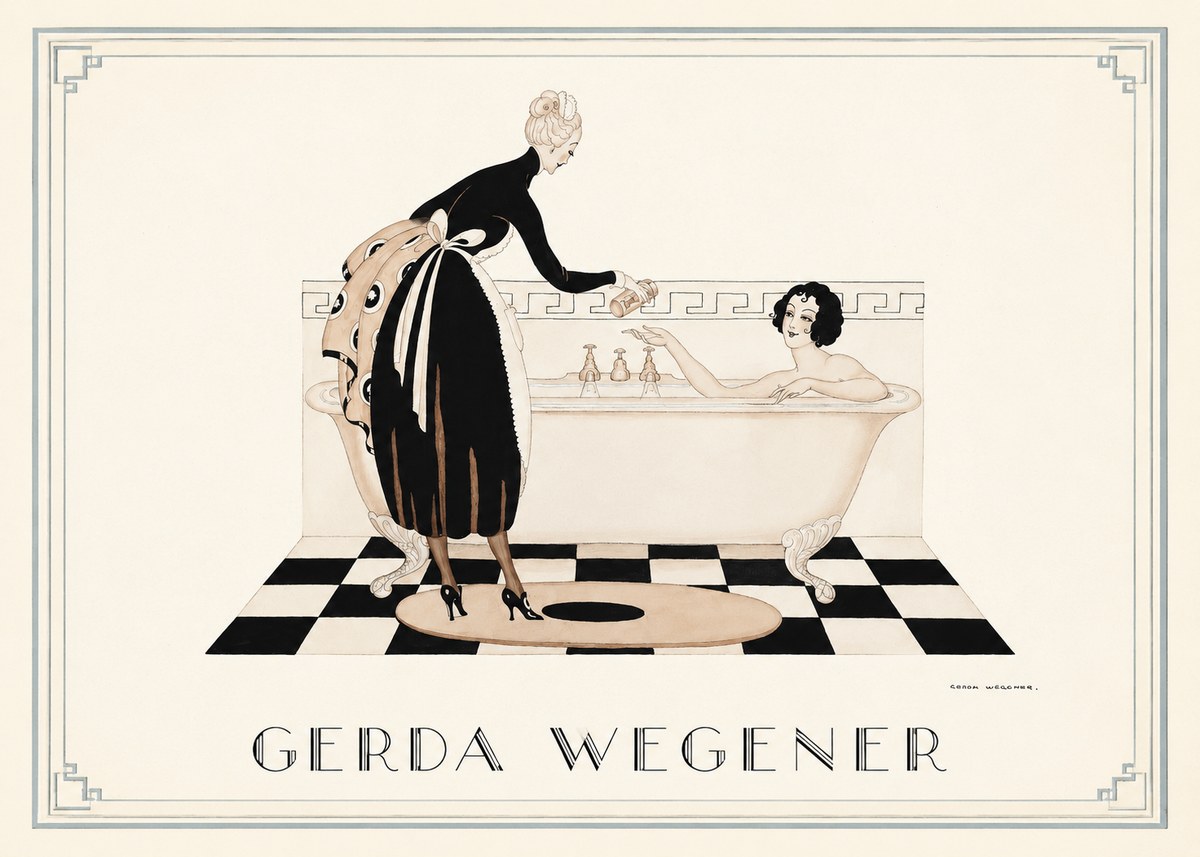 Gerda Wegener Woman in Bathtub No1 - Juliste