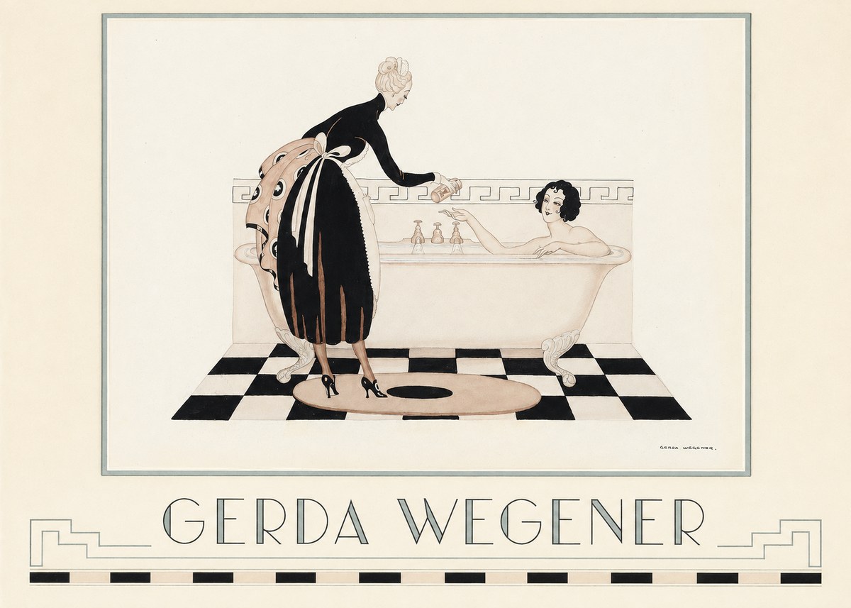 Gerda Wegener Woman in Bathtub No5 - Juliste