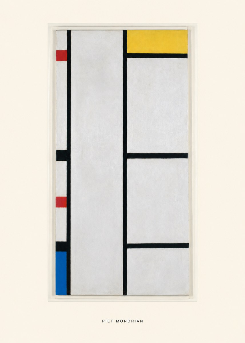 Piet Mondrian Composition with Red, Yellow, and Blue No5 - Juliste