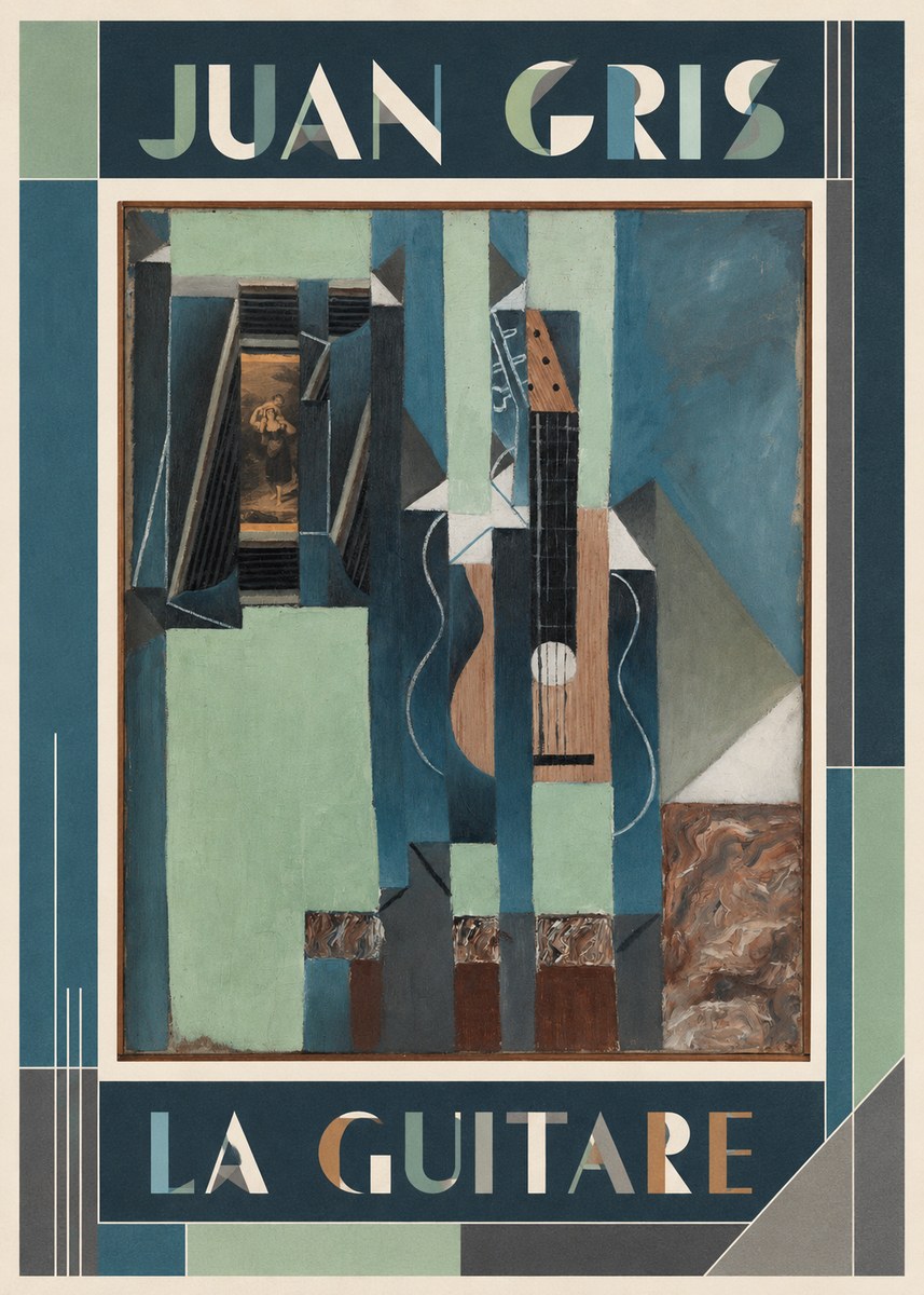 Juan Gris La Guitare No1 - Juliste