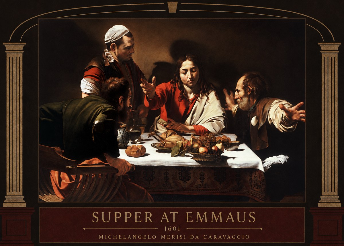 Michelangelo Merisi da Caravaggio Supper at Emmaus No3 - Juliste