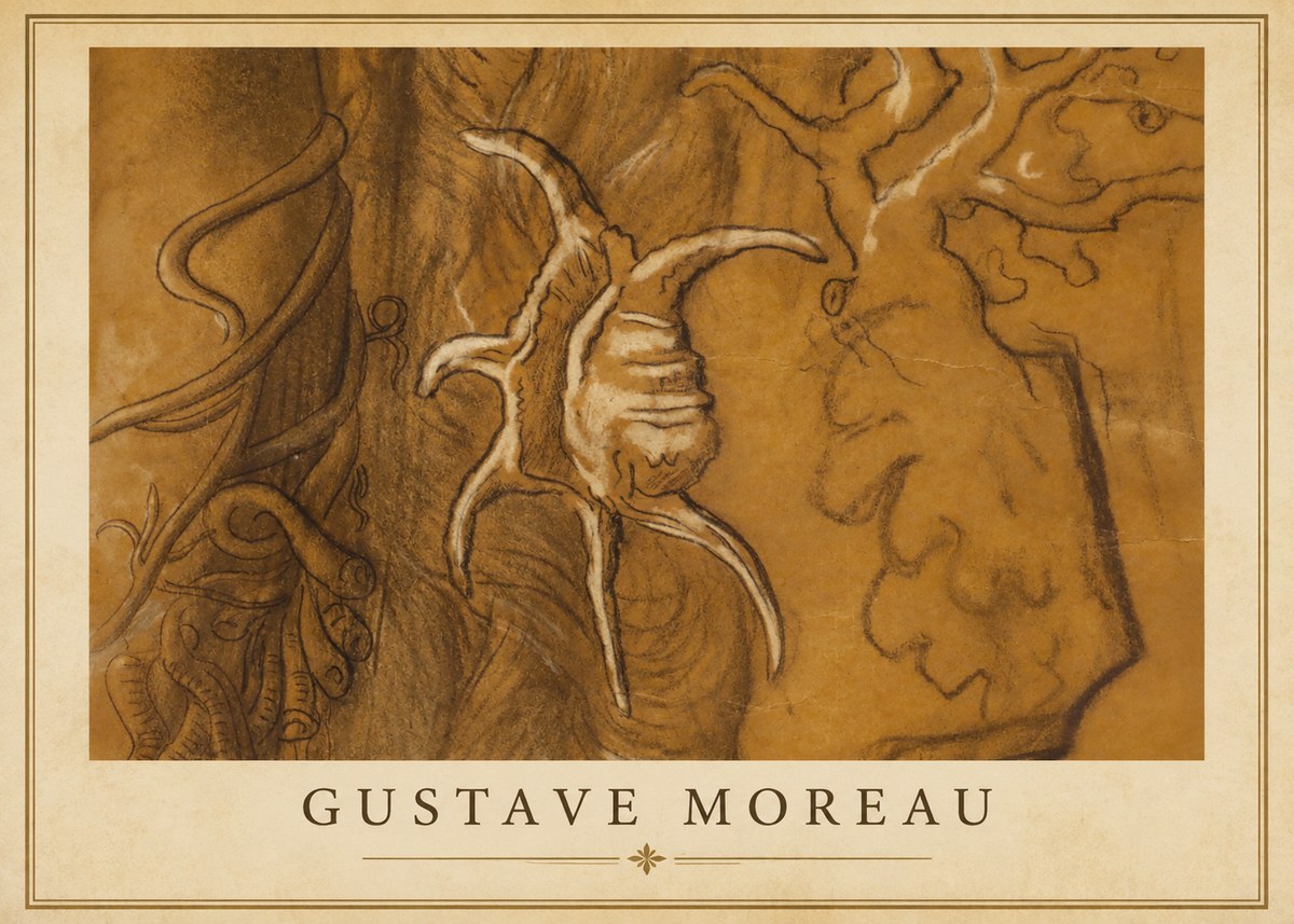 Gustave Moreau Mystical Shell Study No1 - Juliste