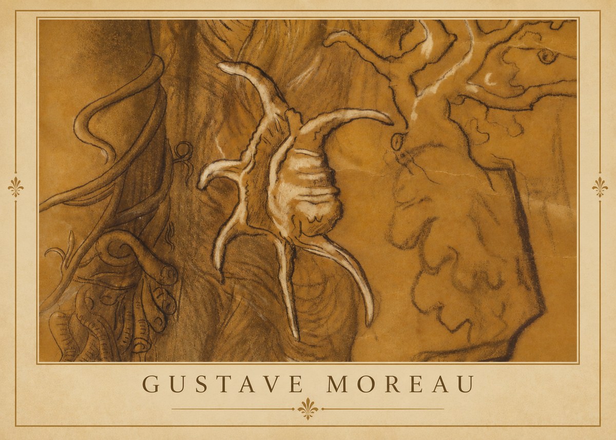 Gustave Moreau Mystical Shell Study No2 - Juliste