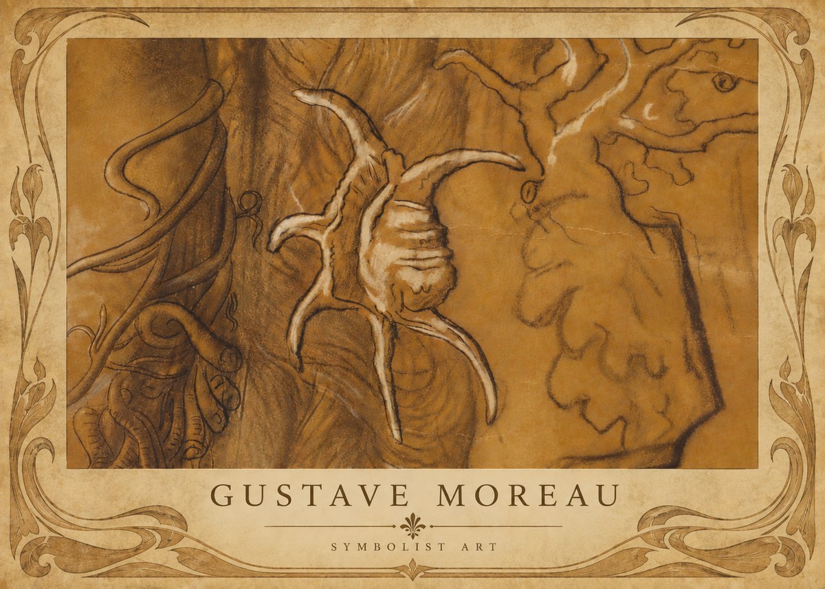 Gustave Moreau Mystical Shell Study No6 - Juliste