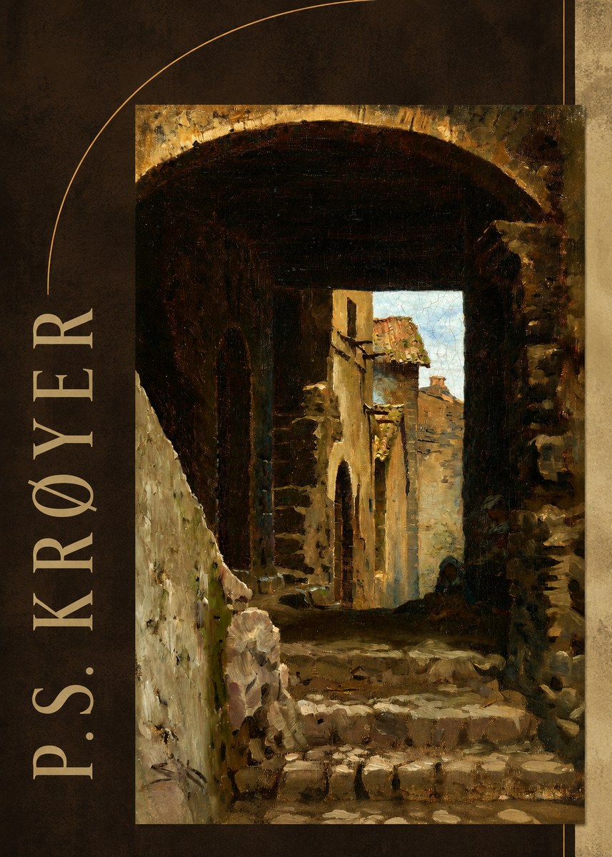 P.S. Krøyer Archway in an Italian Street No2 - Juliste