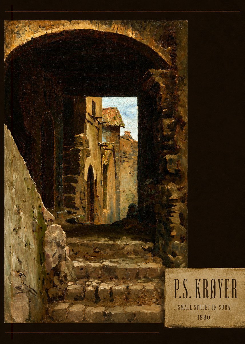 P.S. Krøyer Archway in an Italian Street No4 - Juliste