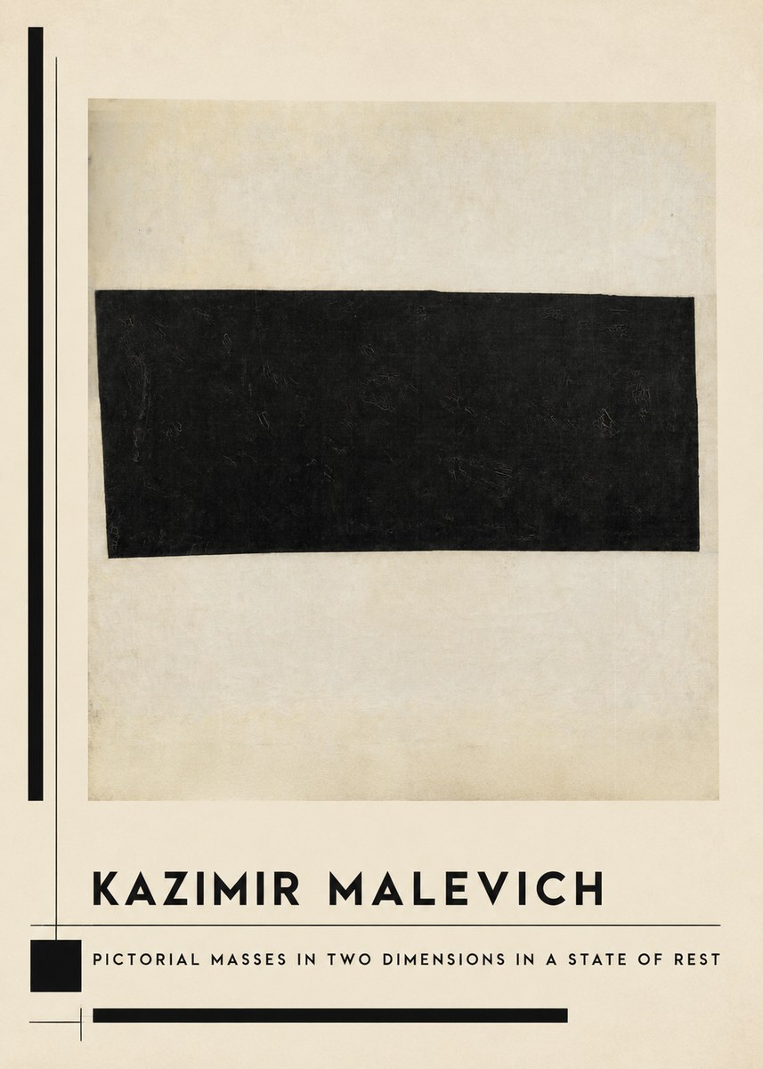 Kazimir Malevich Pictorial Masses in Two Dimensions in a State of Rest No1 - Juliste