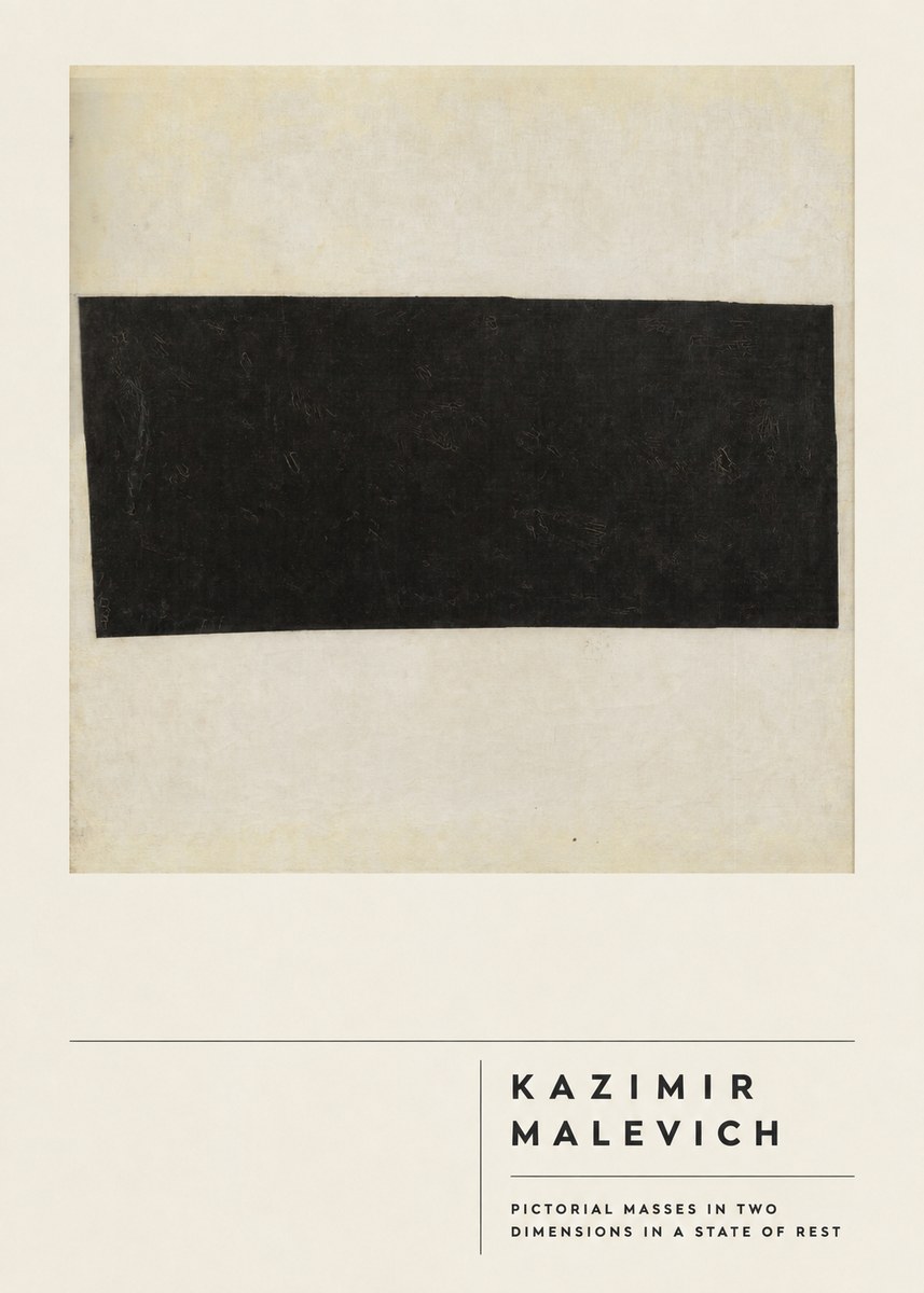 Kazimir Malevich Pictorial Masses in Two Dimensions in a State of Rest No2 - Juliste