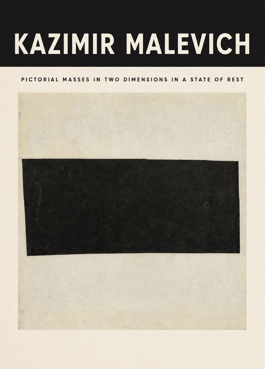 Kazimir Malevich Pictorial Masses in Two Dimensions in a State of Rest No3 - Juliste