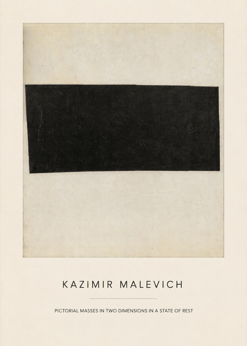 Kazimir Malevich Pictorial Masses in Two Dimensions in a State of Rest No4 - Juliste