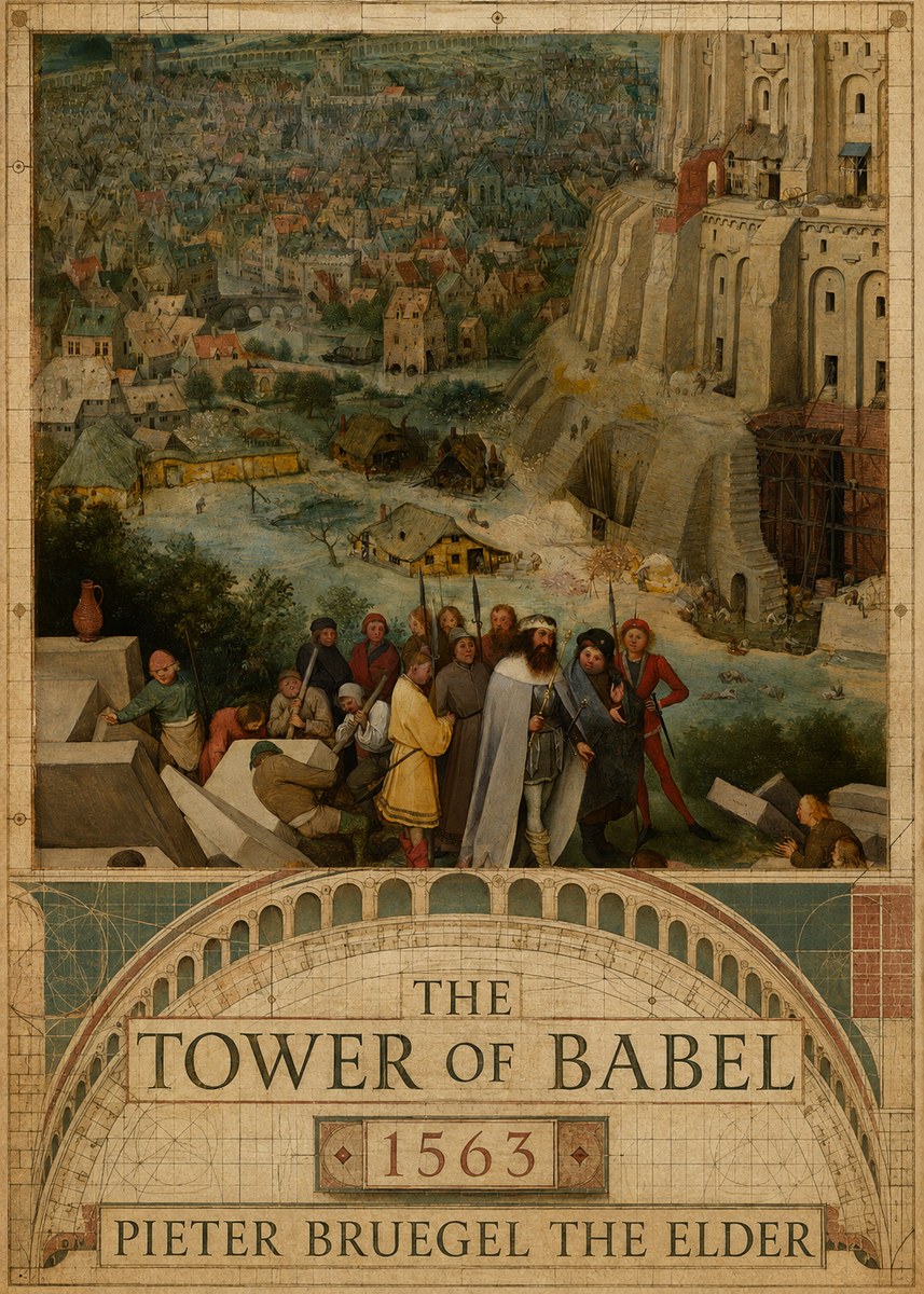 Pieter Bruegel The Tower of Babel I No2 - Juliste