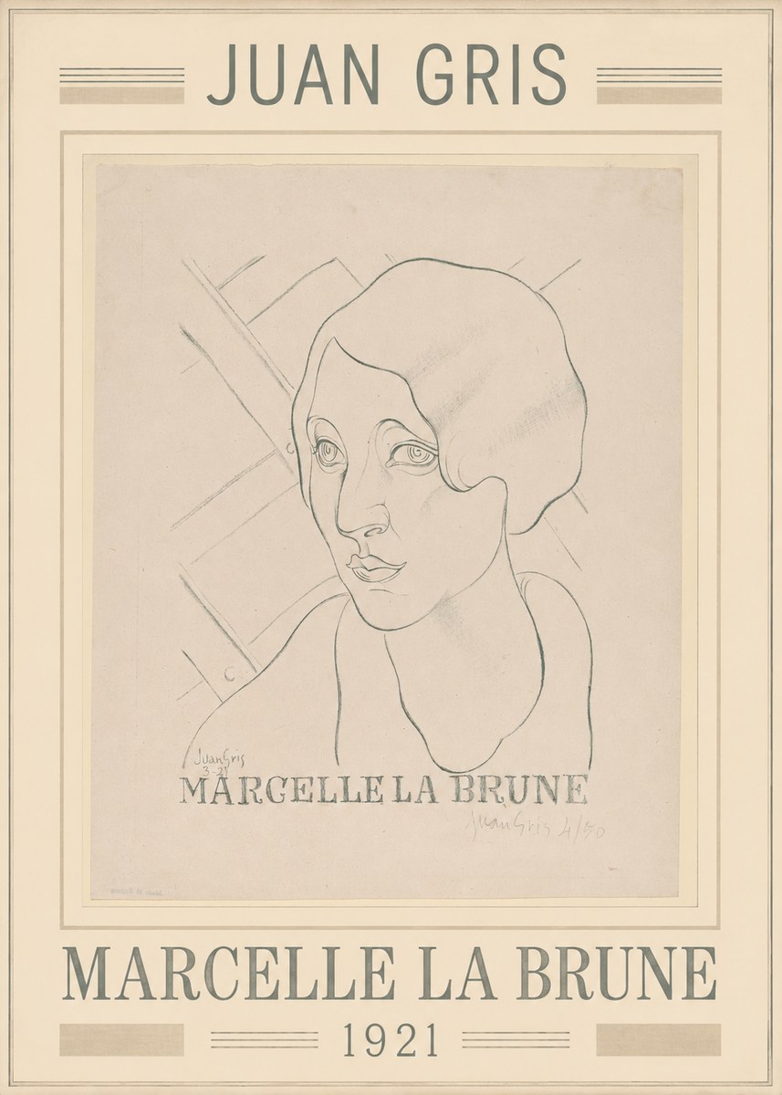 Juan Gris Marcelle La Brune I No1 - Juliste
