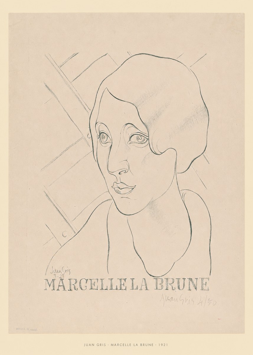 Juan Gris Marcelle La Brune I No6 - Juliste
