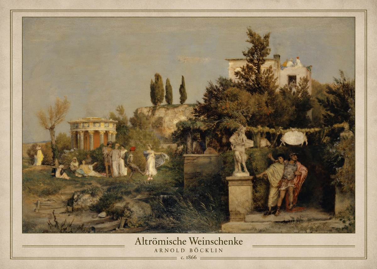 Arnold Böcklin Altrömische Weinschenke No1 - Juliste