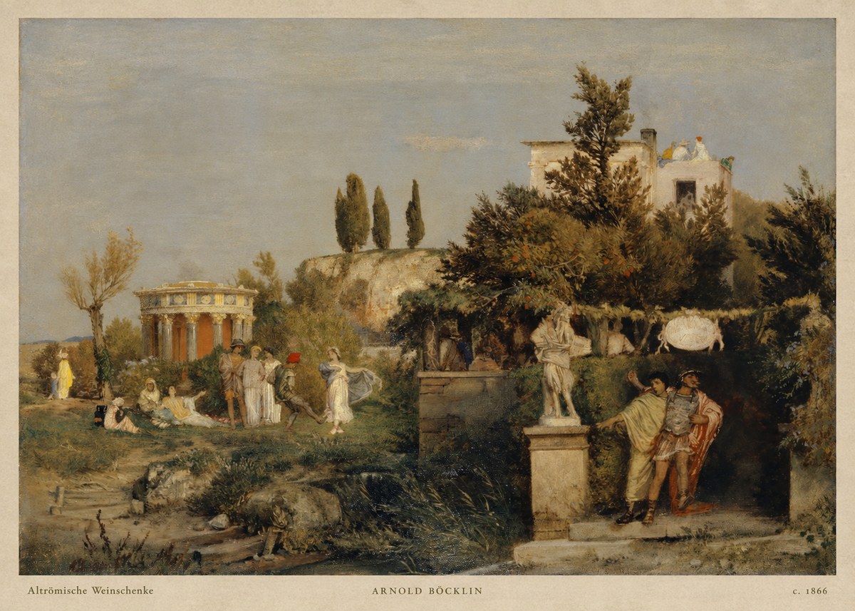 Arnold Böcklin Altrömische Weinschenke No2 - Juliste
