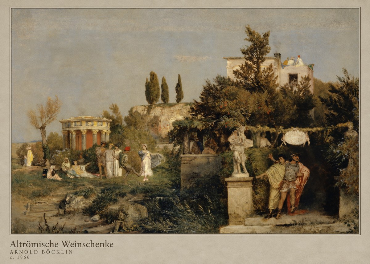 Arnold Böcklin Altrömische Weinschenke No4 - Juliste