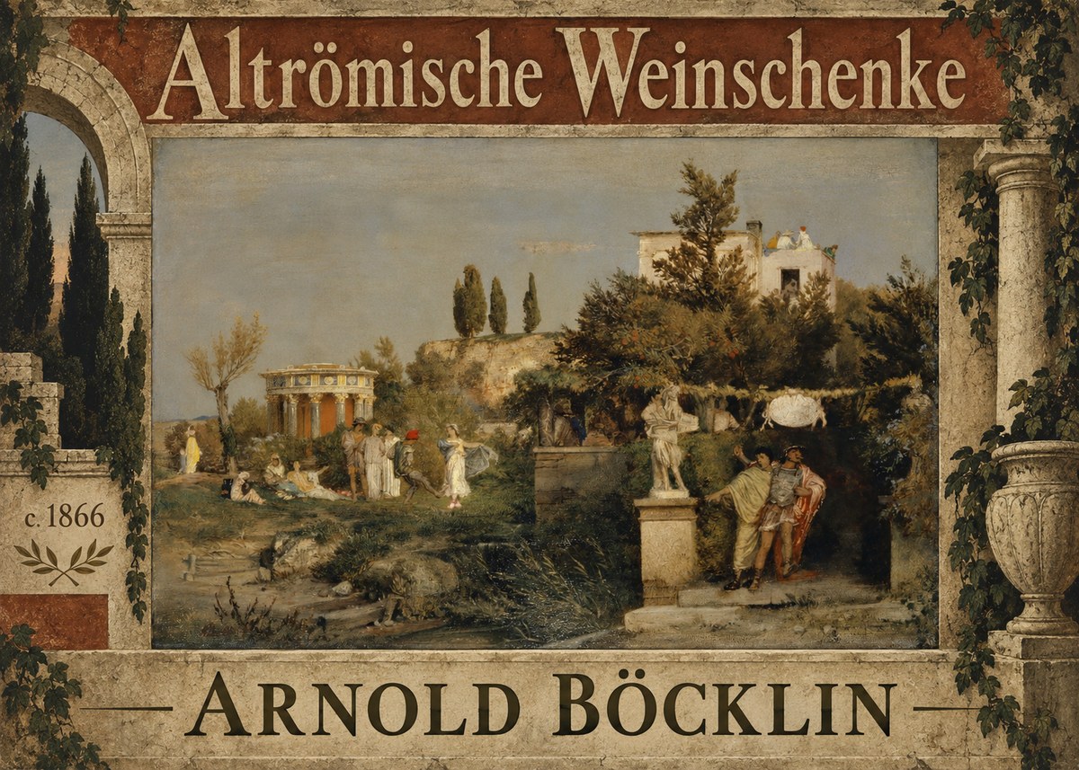 Arnold Böcklin Altrömische Weinschenke No5 - Juliste