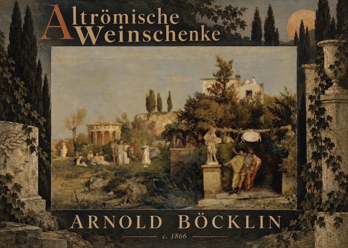 Arnold Böcklin Altrömische Weinschenke No6 - Juliste