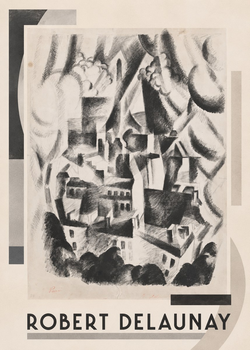 Robert Delaunay Vue Sur La Ville No1 - Juliste