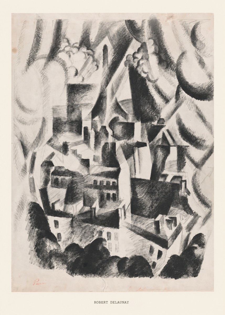 Robert Delaunay Vue Sur La Ville No6 - Juliste