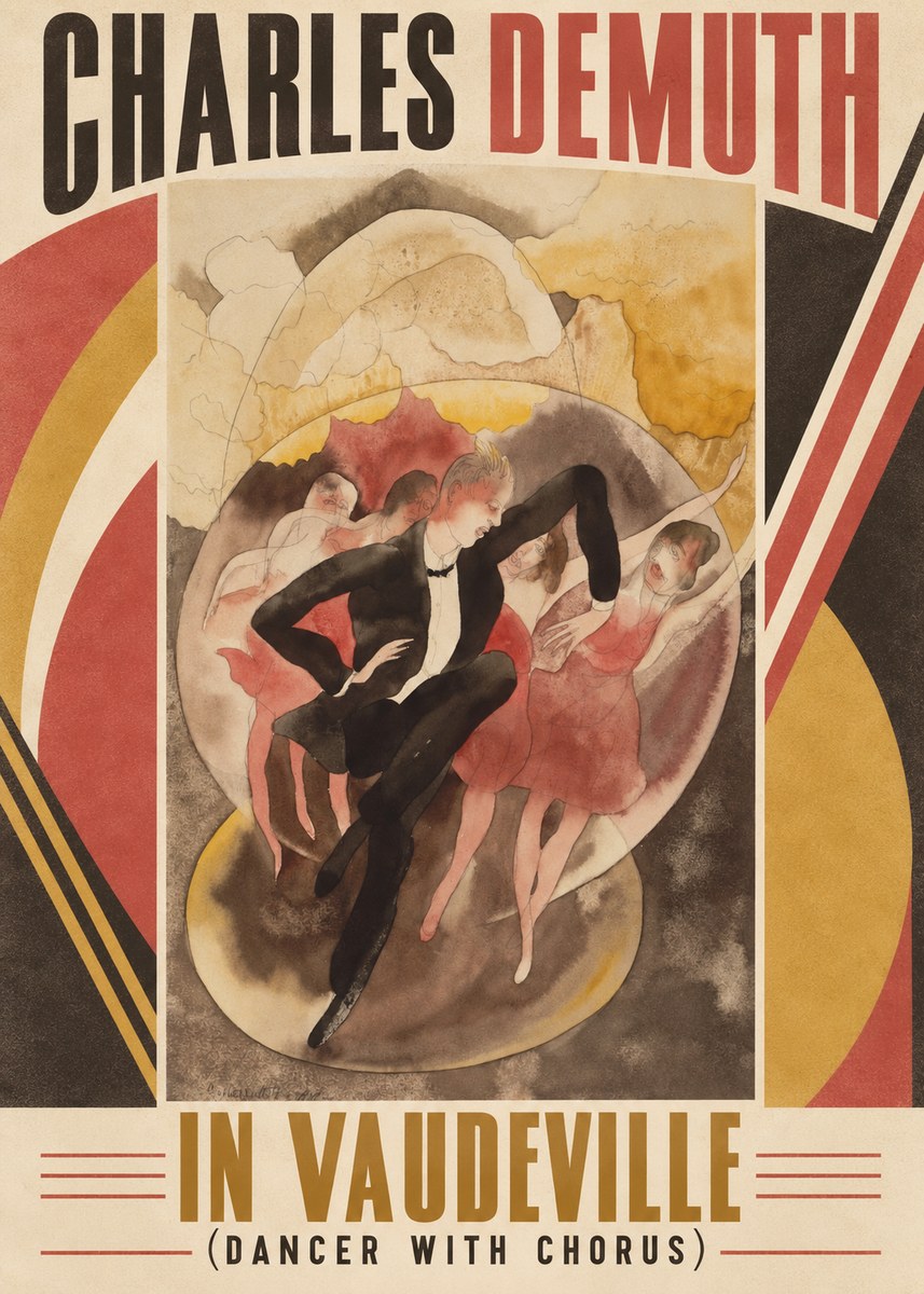 Charles Demuth In Vaudeville (Dancer with Chorus) No6 - Juliste
