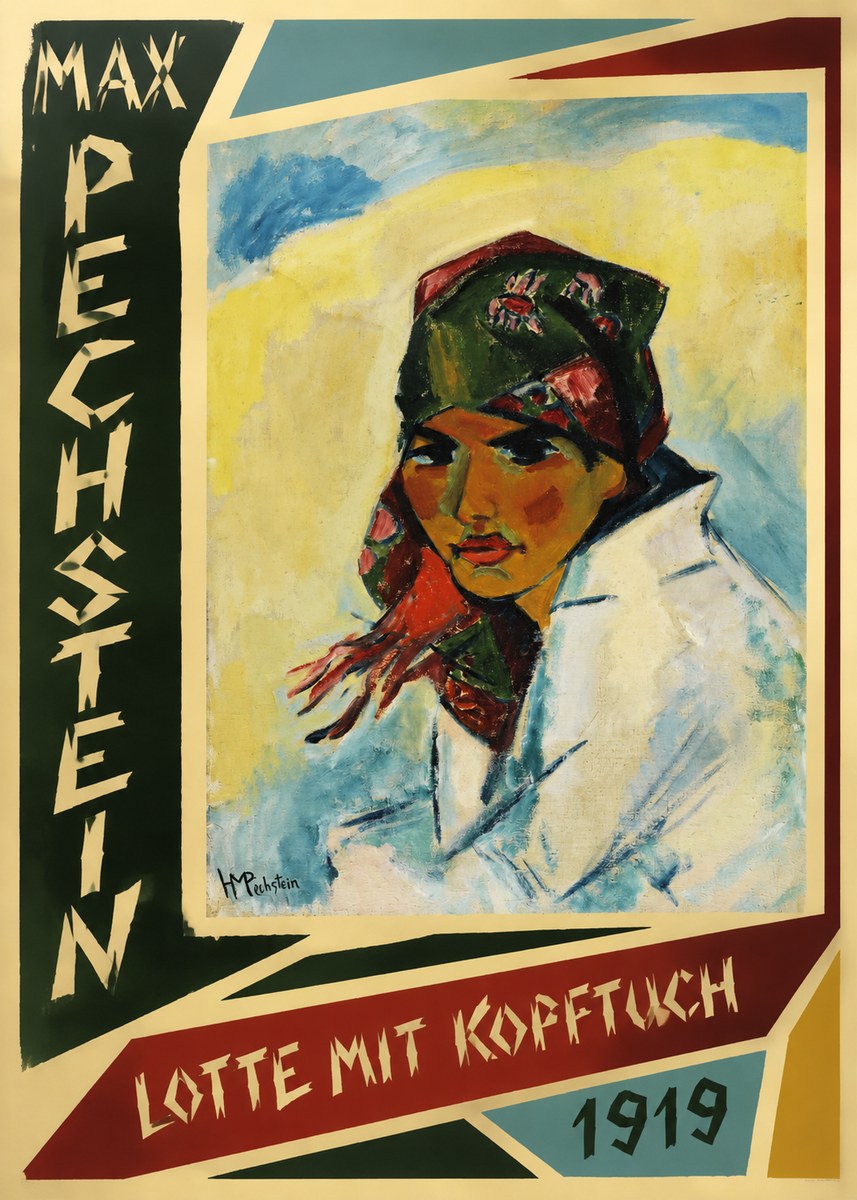 Max Pechstein Lotte Mit Kopftuch 1919 No3 - Juliste