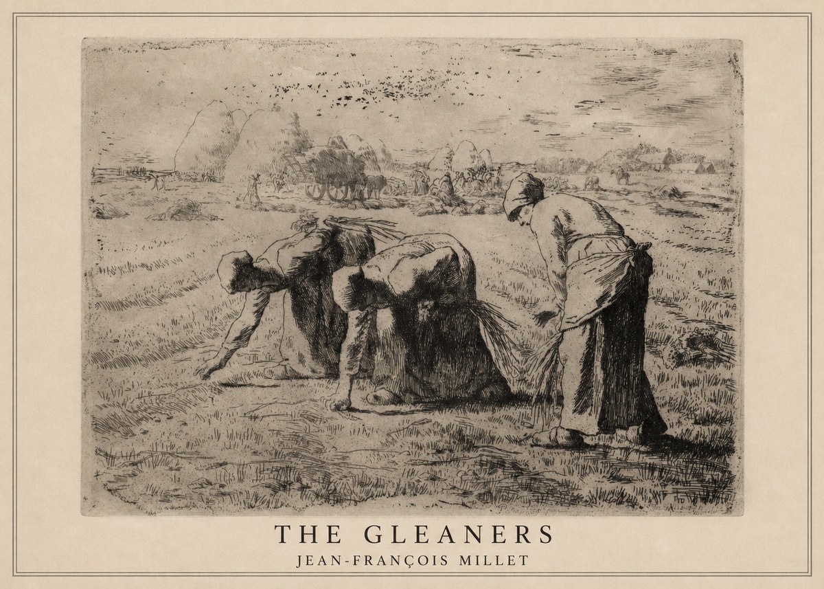 Jean-François Millet The Gleaners No1 - Juliste