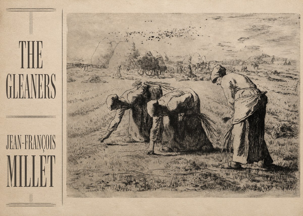 Jean-François Millet The Gleaners No2 - Juliste