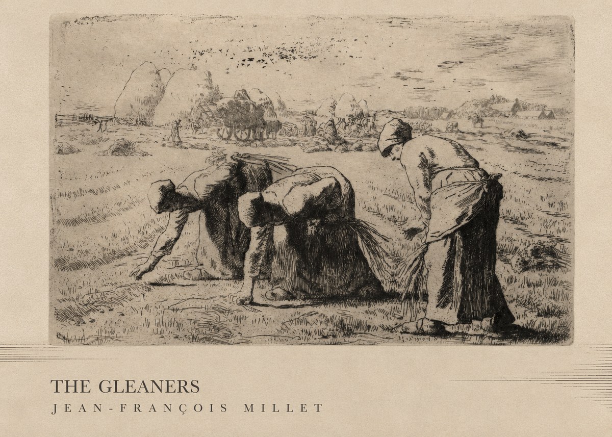 Jean-François Millet The Gleaners No3 - Juliste