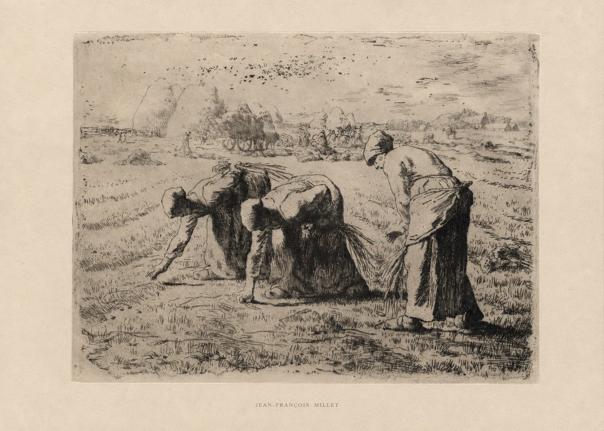 Jean-François Millet The Gleaners No5 - Juliste