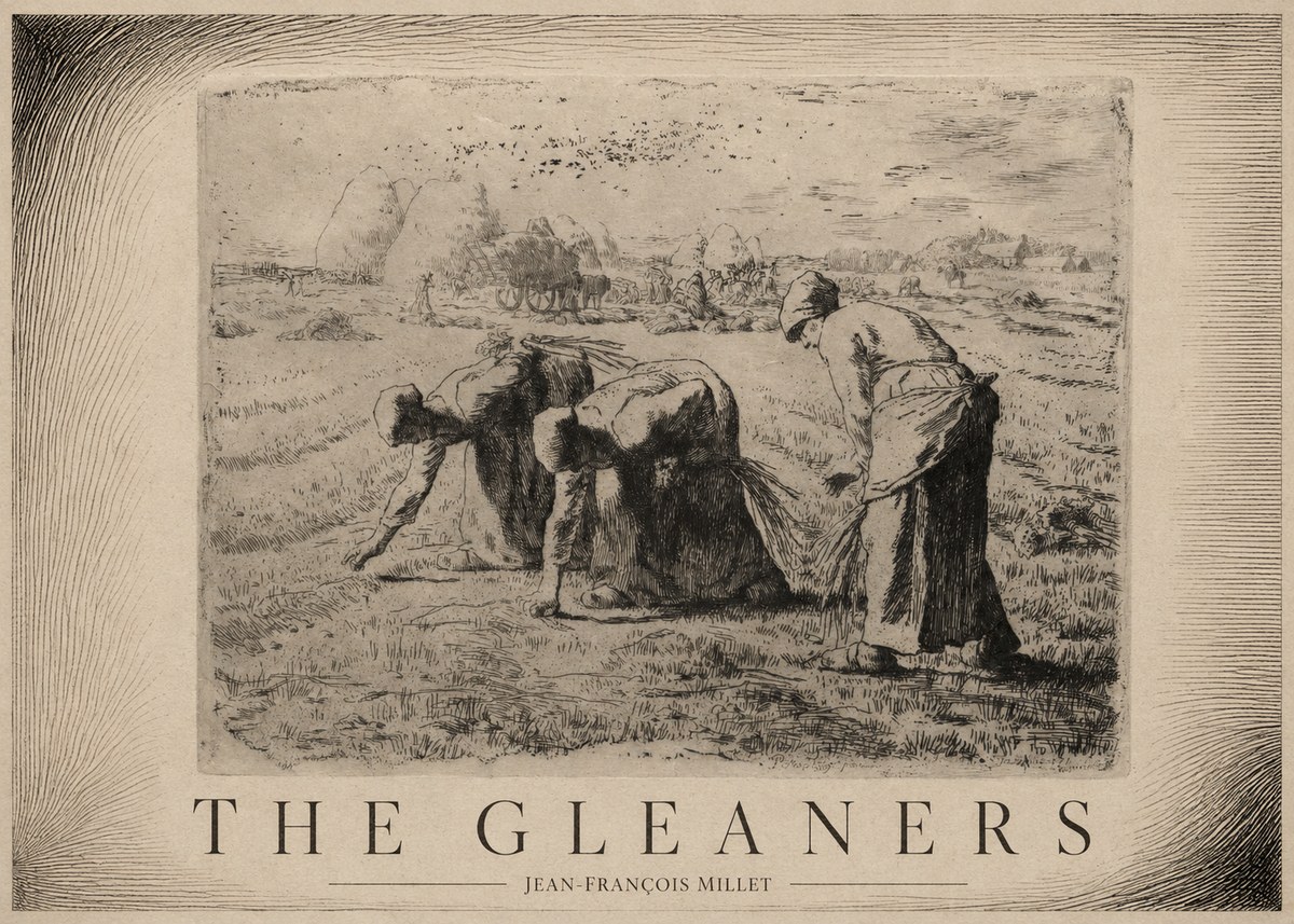 Jean-François Millet The Gleaners No6 - Juliste