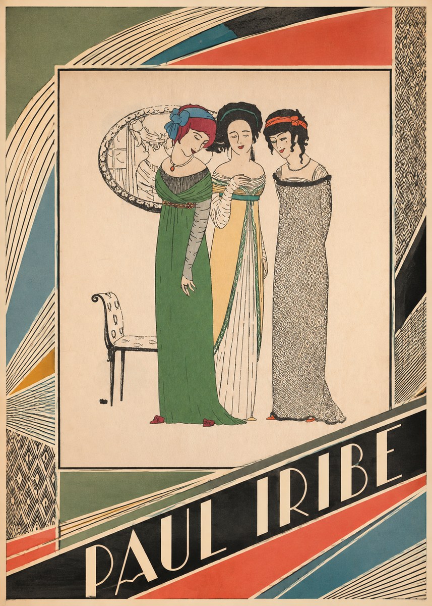 Paul Iribe Three Women in Fashion No5 - Juliste
