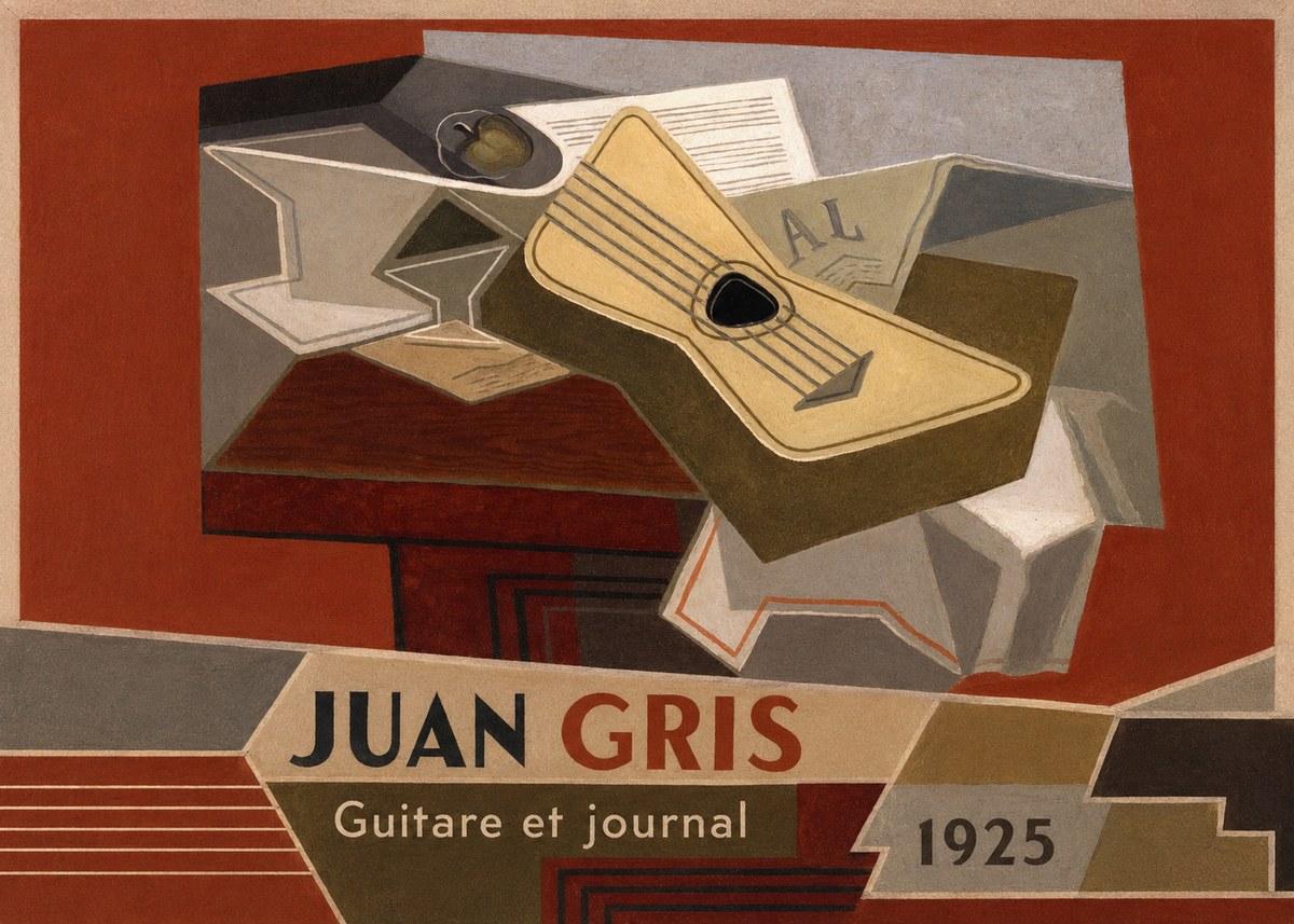 Juan Gris Guitare Et Journal No6 - Juliste