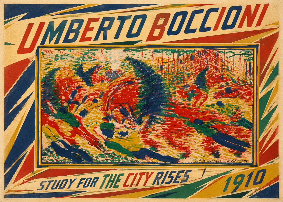 Umberto Boccioni Study for the City Rises No1 - Juliste