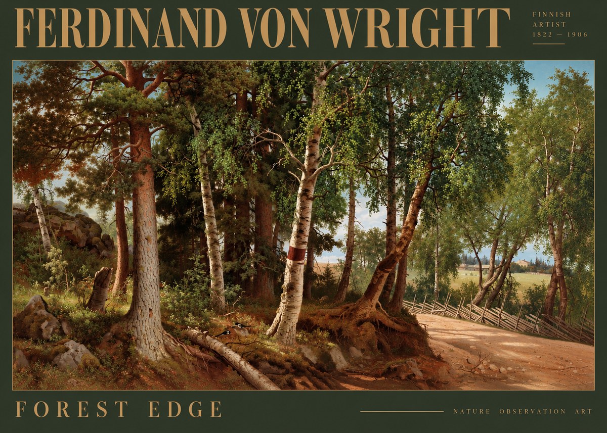 Ferdinand von Wright Forest Landscape No5 - Juliste