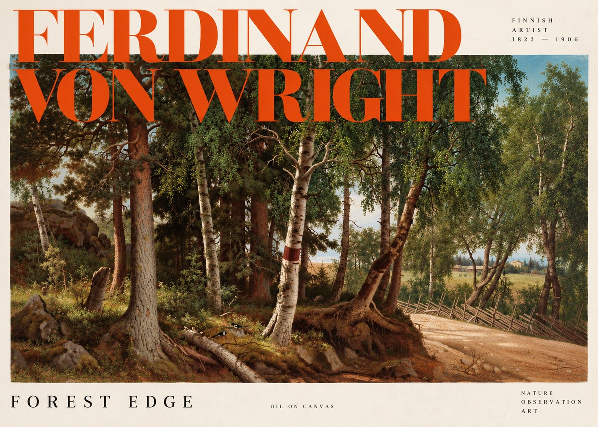 Ferdinand von Wright Forest Landscape No6 - Juliste