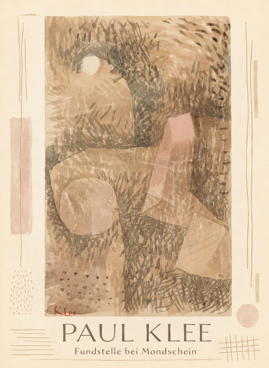 Paul Klee Fundstelle Bei Mondschein No1 - Juliste