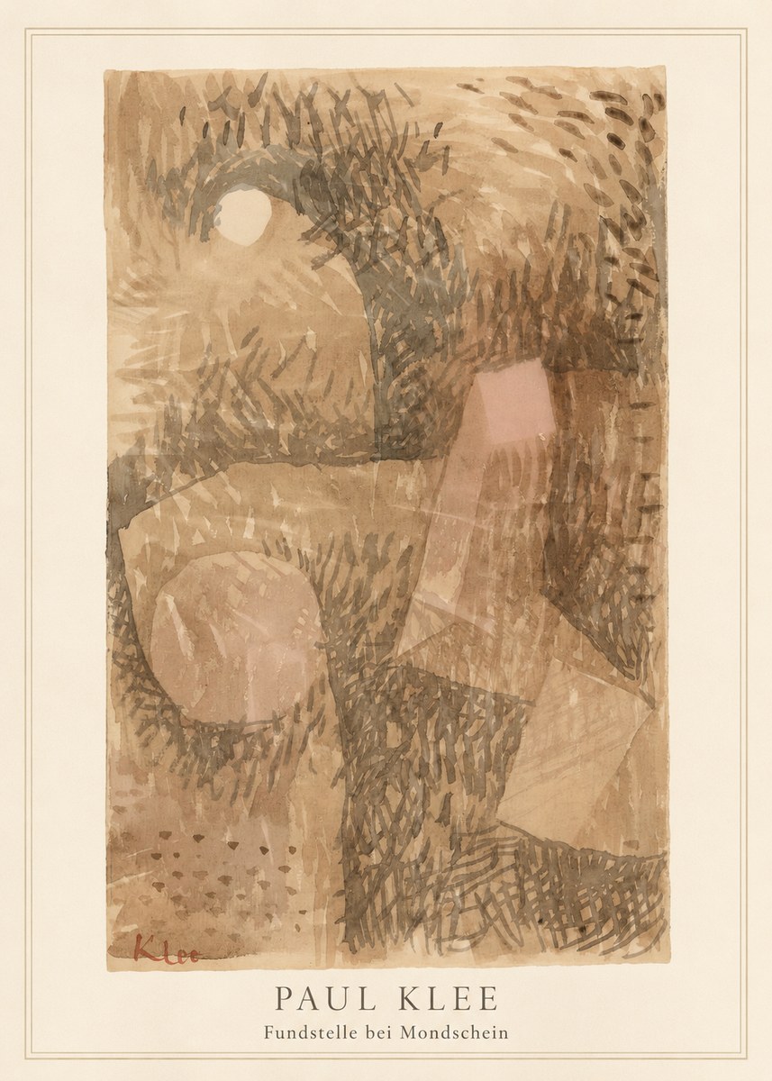 Paul Klee Fundstelle Bei Mondschein No3 - Juliste