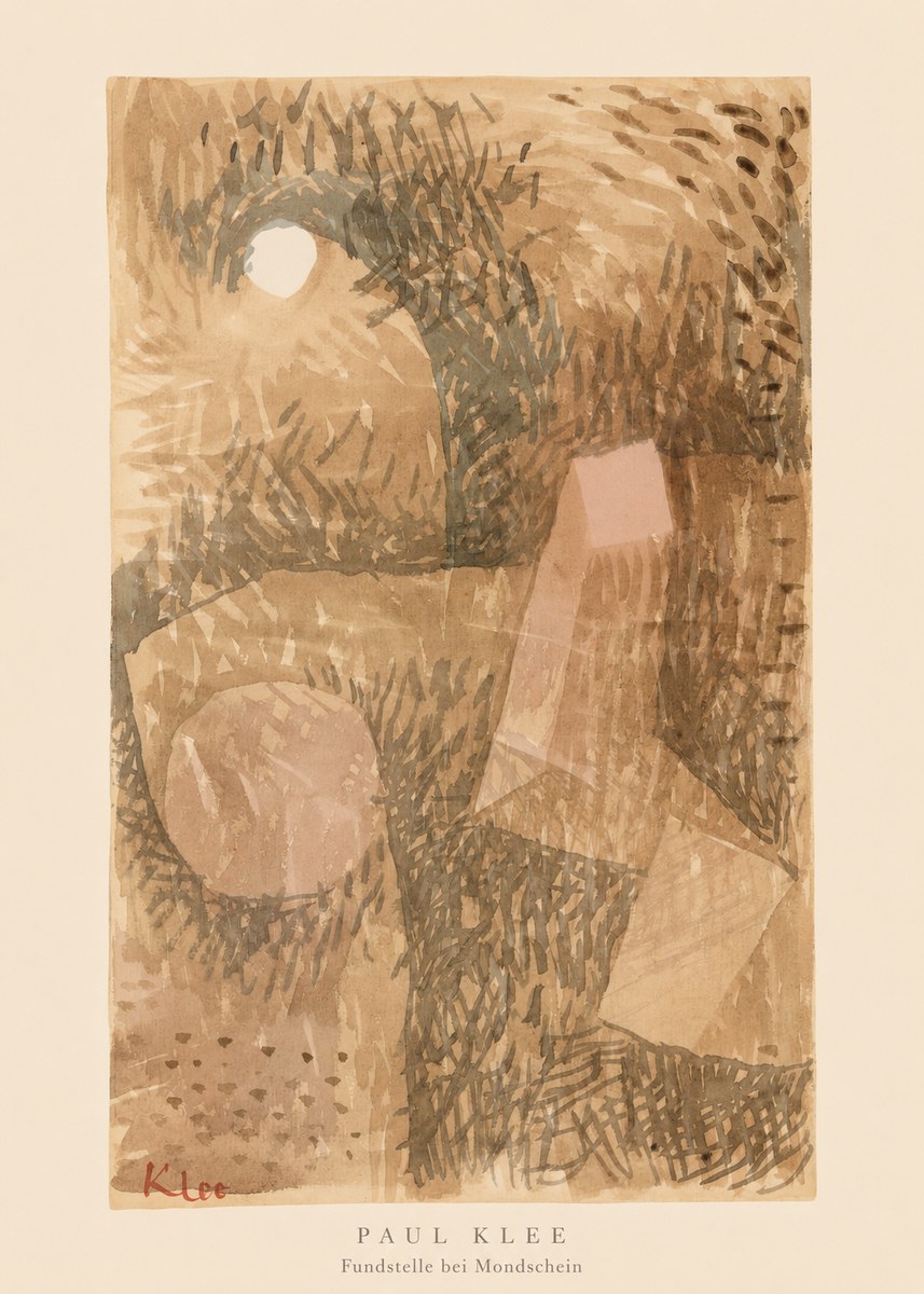 Paul Klee Fundstelle Bei Mondschein No5 - Juliste