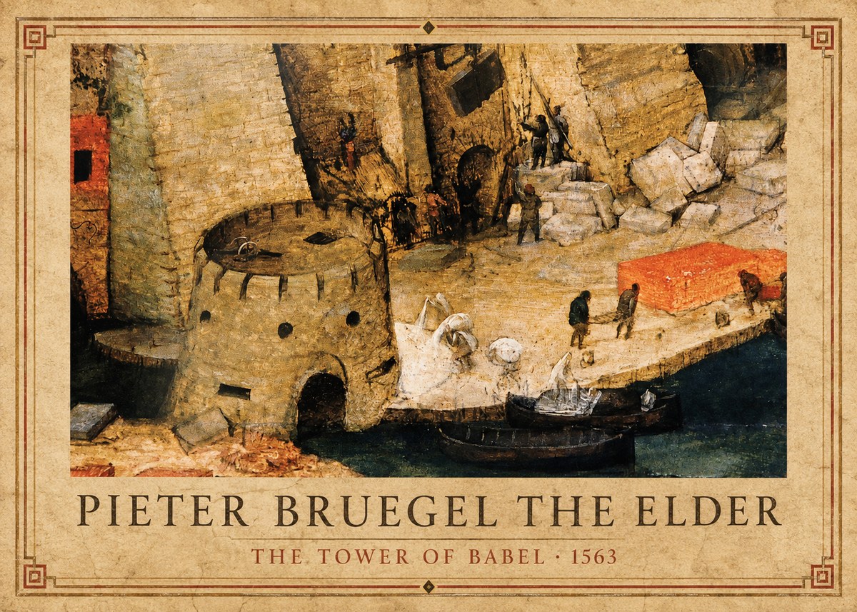 Pieter Bruegel The Tower of Babel II No1 - Juliste