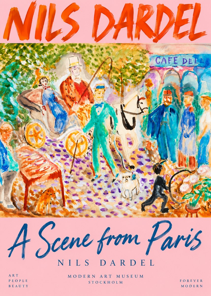 Nils Dardel A Scene from Paris No2 - Juliste