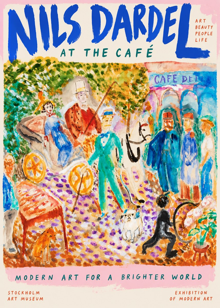 Nils Dardel A Scene from Paris No6 - Juliste