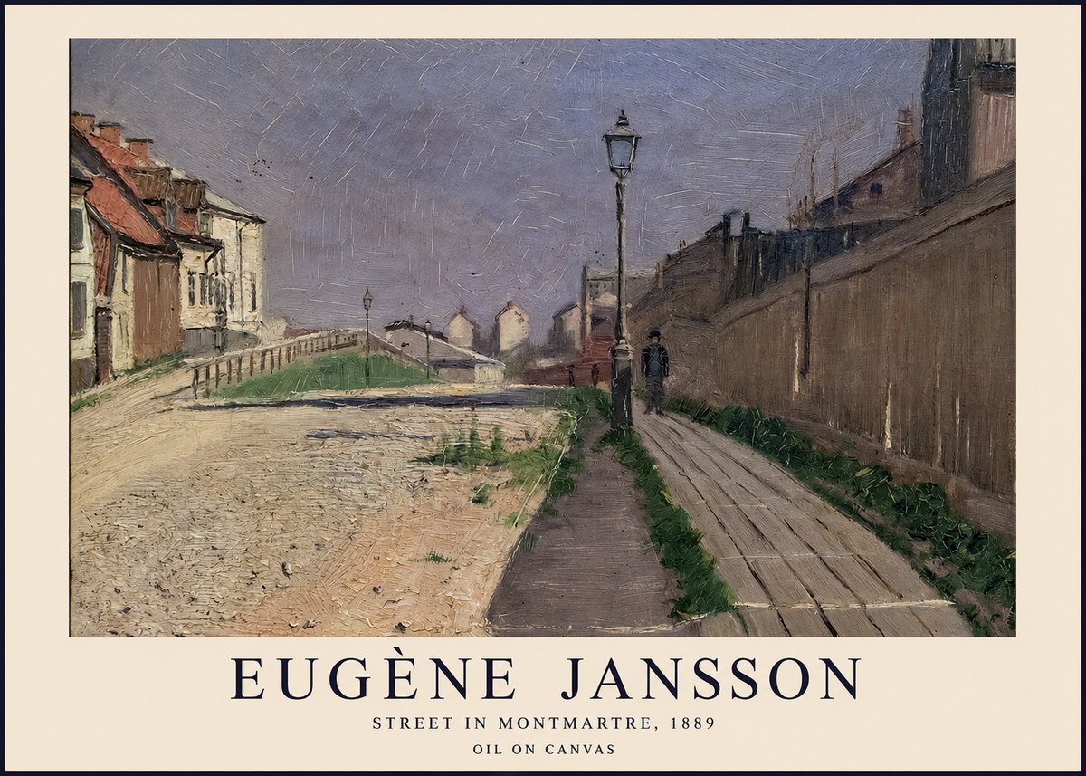 Eugène Jansson Street in Montmartre, 1889 No1 - Juliste