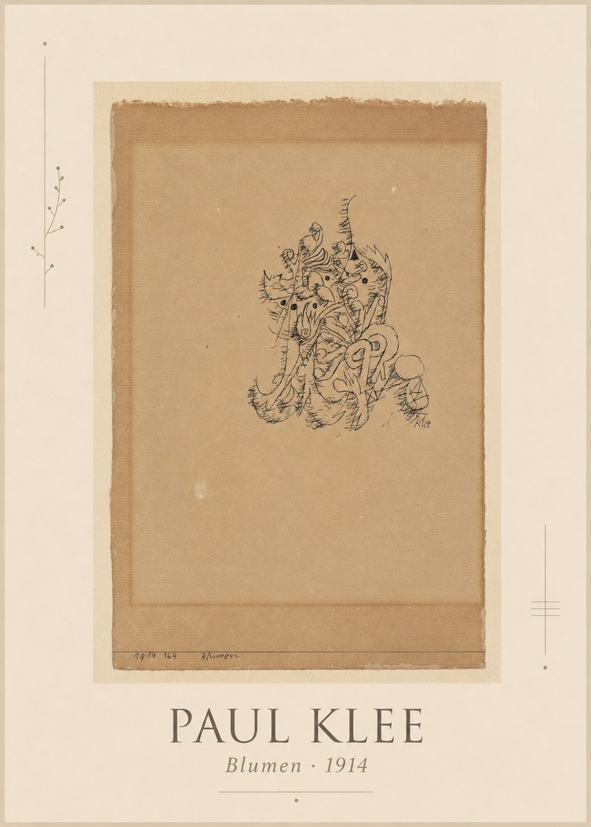 Paul Klee Blumen I No1 - Juliste