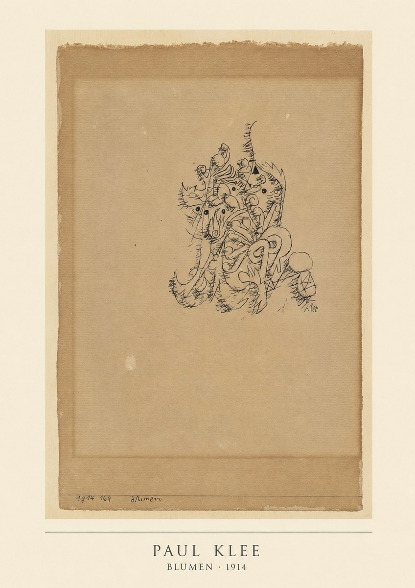 Paul Klee Blumen I No5 - Juliste