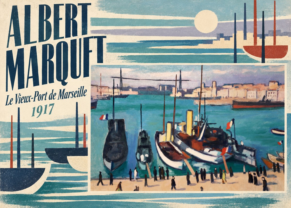Albert Marquet Le Vieux-port De Marseille No6 - Juliste