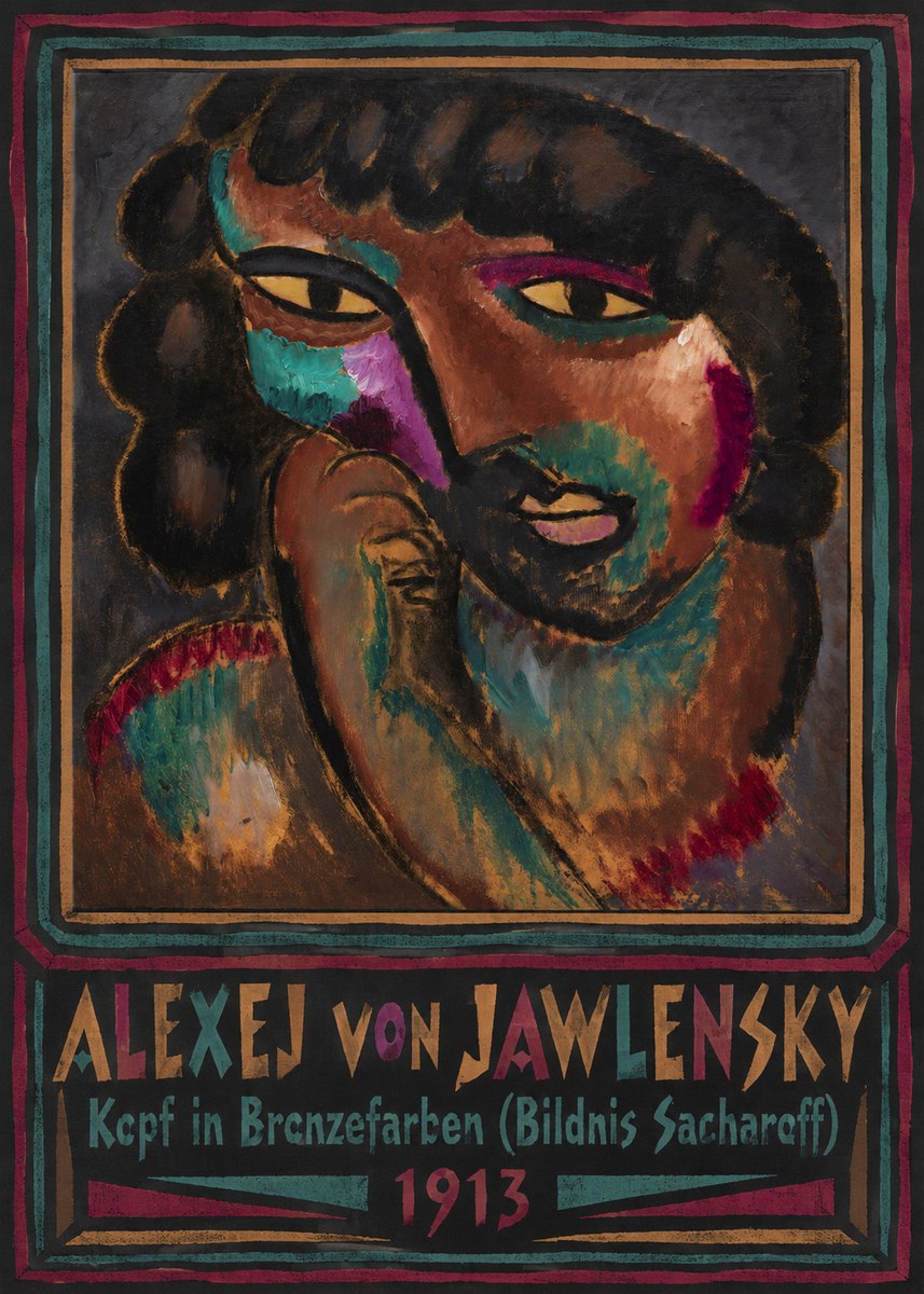 Alexej von Jawlensky Kopf in Bronzefarben (Bildnis Sacharoff) No3 - Juliste