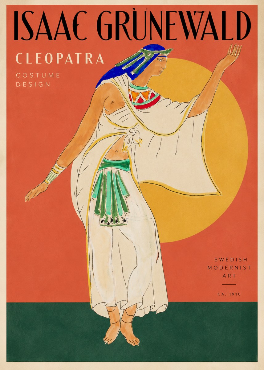 Isaac Grünewald Cleopatra - Costume Design No2 - Juliste