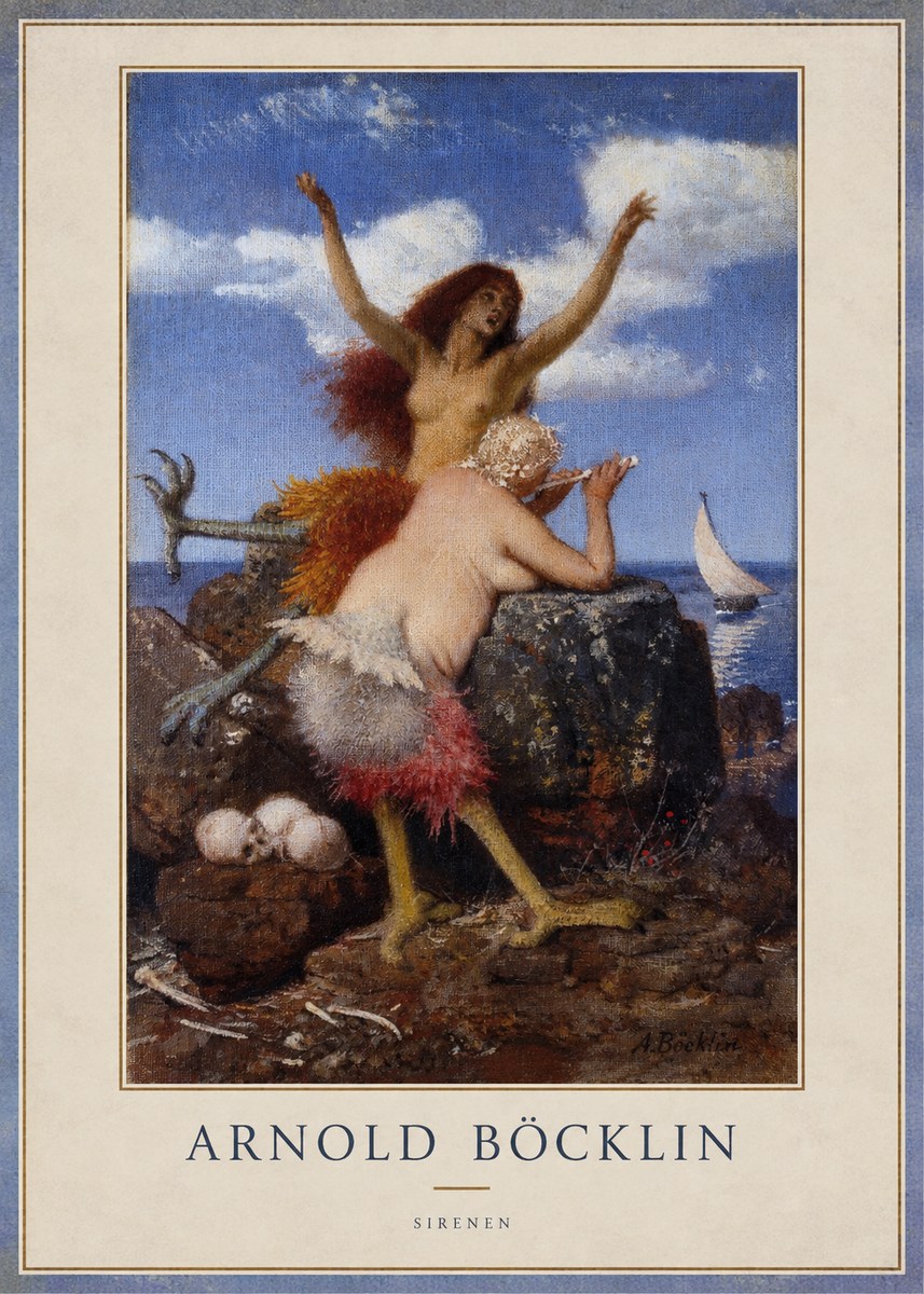 Arnold Böcklin Sirenen No1 - Juliste